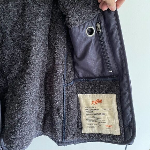 (SOLD) ARITZIA Tna Griffith Winter Parka Jacket Puffer Coat Hood Blue S - Picture 10 of 15